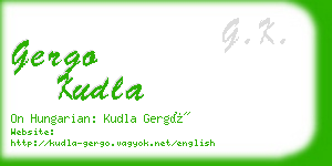 gergo kudla business card